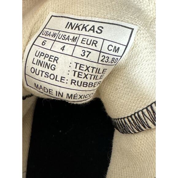 Inkkas UNISEX Textile Blanket High Top Sneakers Size W 6 M 4 Handmade In Mexico - Picture 8 of 8